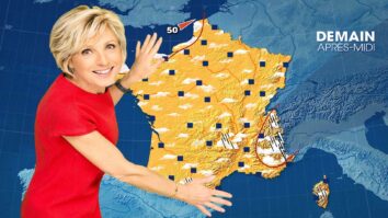 Evelyne Dhéliat, cheffe du service météo de TF1